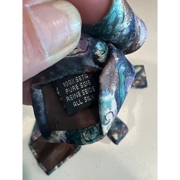 Fratelli mens silk necktie made in Italy tie toes - Picture 3 of 3